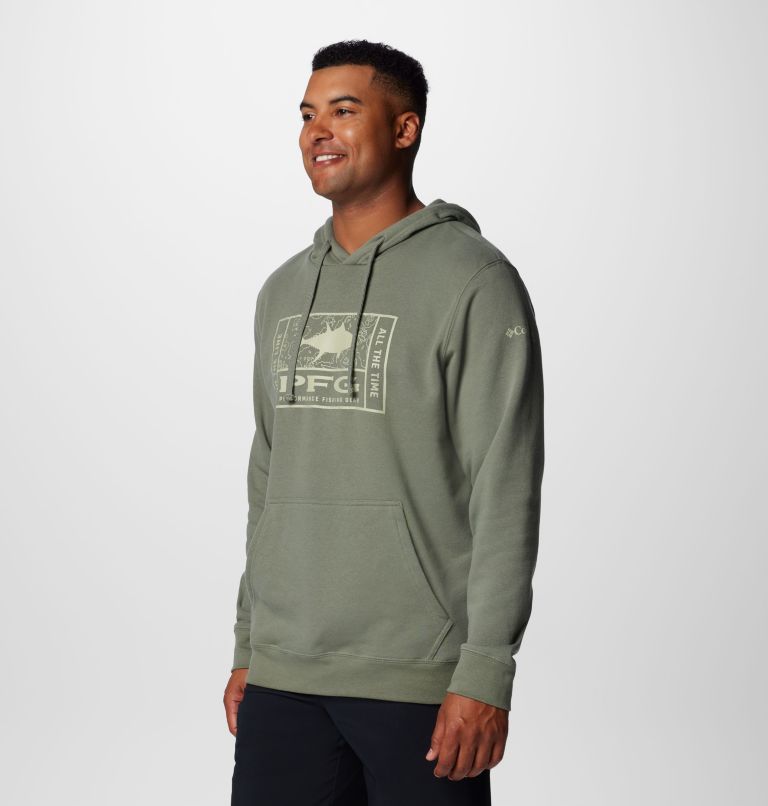 Chandail à capuchon avec imprimé de saison PFG pour hommes, Color: Cypress, Line Time Tuna, image 4
