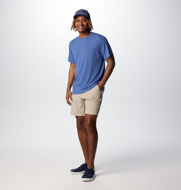 Thumbnail: T-shirt technique à manches courtes PFG Uncharted pour homme, Color: Bluebell Fly Box, image 3