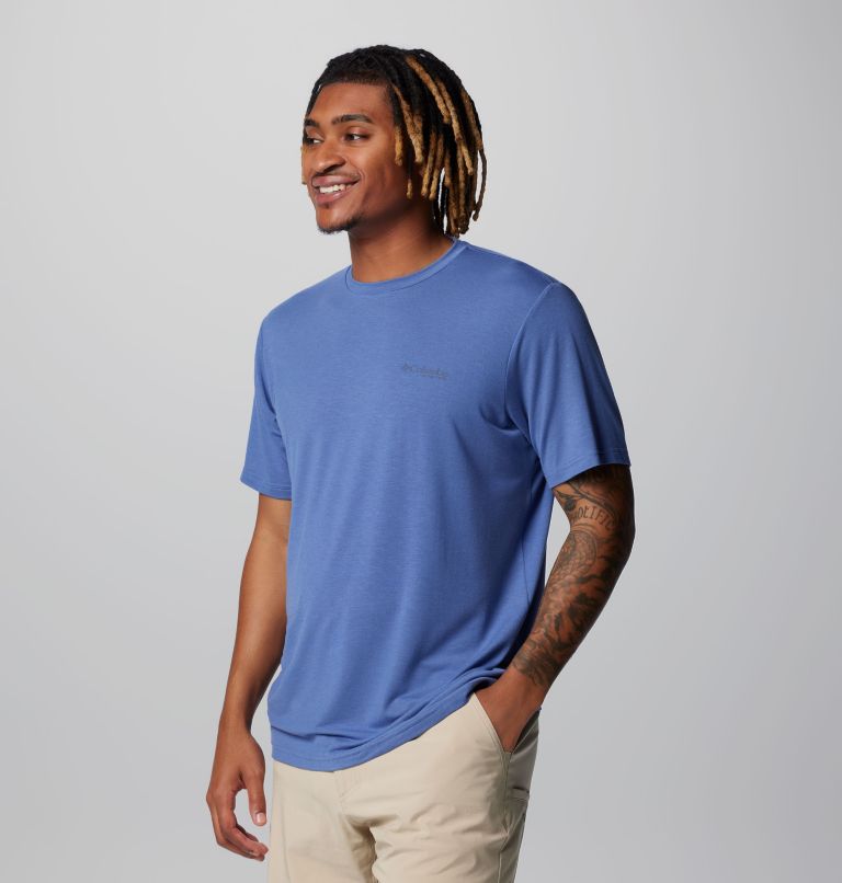 T-shirt technique à manches courtes PFG Uncharted pour homme, Color: Bluebell Fly Box, image 4