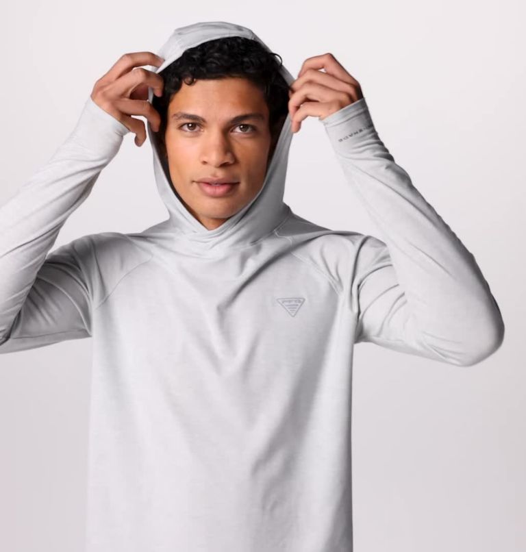 Chandail à capuchon PFG Uncharted pour homme, Color: Cool Grey Heather