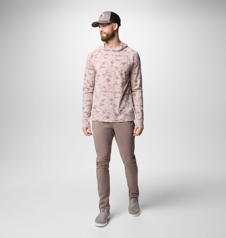 Men's PFG Uncharted Hoodie, Color: Crushed Clay Uncharted Waters, image 3