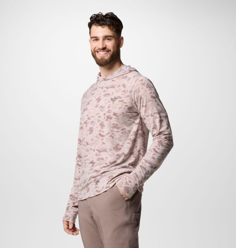 Men's PFG Uncharted Hoodie, Color: Crushed Clay Uncharted Waters, image 4