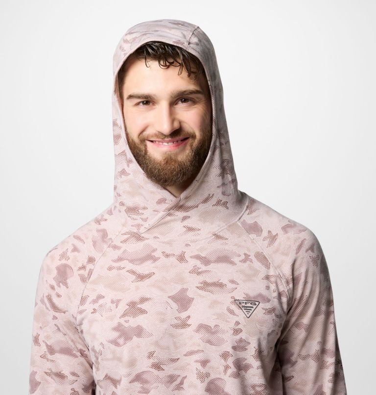 Men's PFG Uncharted Hoodie, Color: Crushed Clay Uncharted Waters, image 5