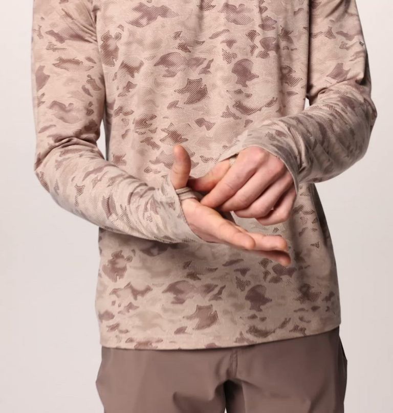 Men's PFG Uncharted Hoodie, Color: Crushed Clay Uncharted Waters