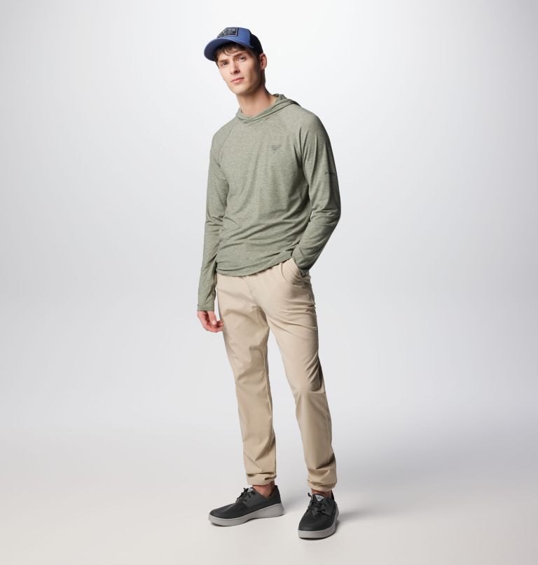 Men's PFG Uncharted Hoodie, Color: Cypress Heather, image 3
