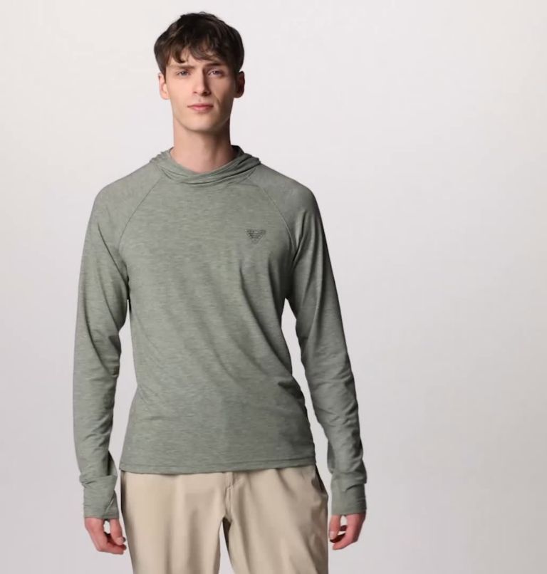 Men's PFG Uncharted Hoodie, Color: Cypress Heather