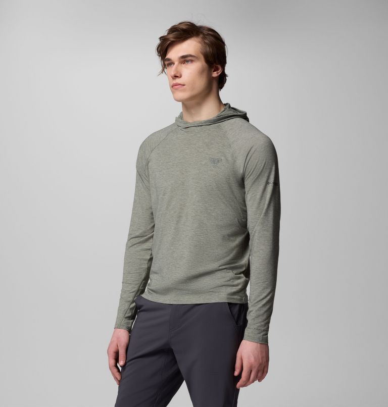 Men's PFG Uncharted Hoodie, Color: Cypress Heather, image 4