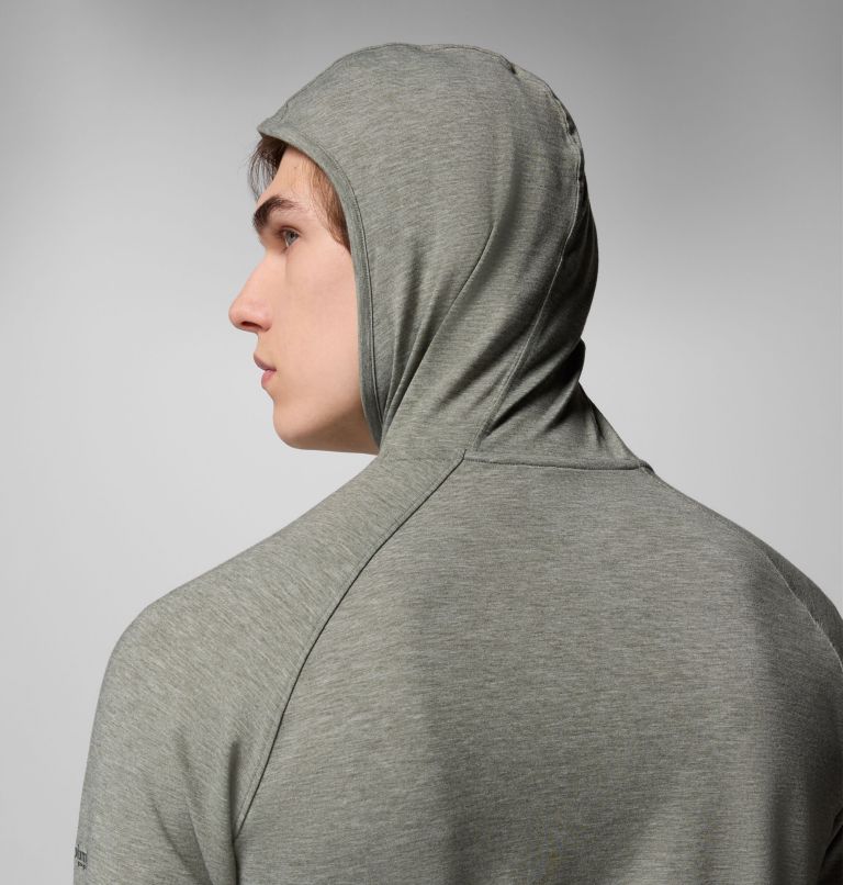 Men's PFG Uncharted Hoodie, Color: Cypress Heather, image 8