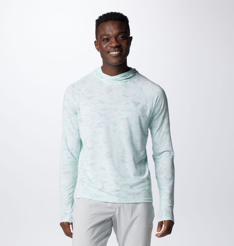 Men's PFG Uncharted Hoodie, Color: Icy Morn Uncharted Waters, image 1