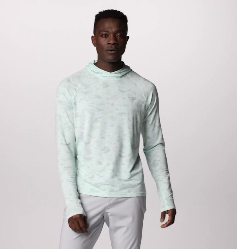 Men's PFG Uncharted Hoodie, Color: Icy Morn Uncharted Waters