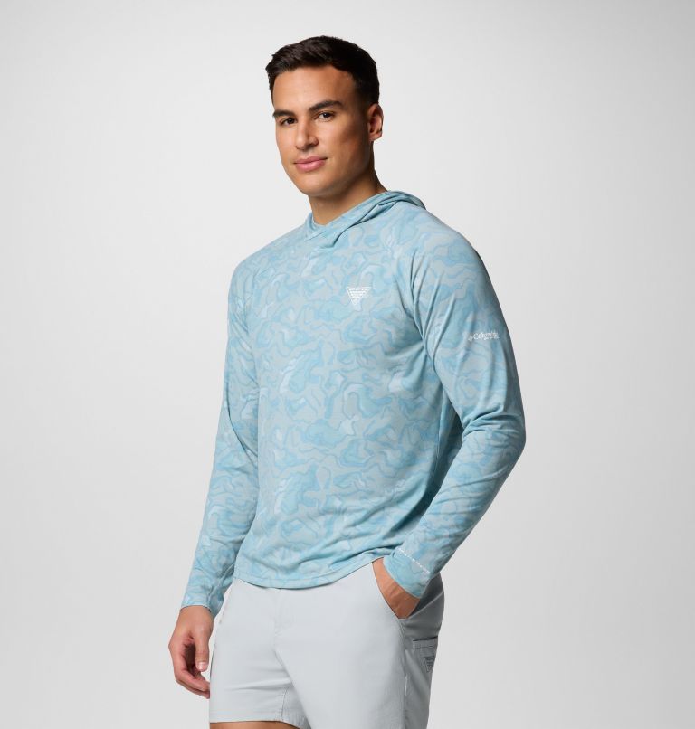 Men's PFG Uncharted Hoodie, Color: Crushed Blue Swamplands, image 4