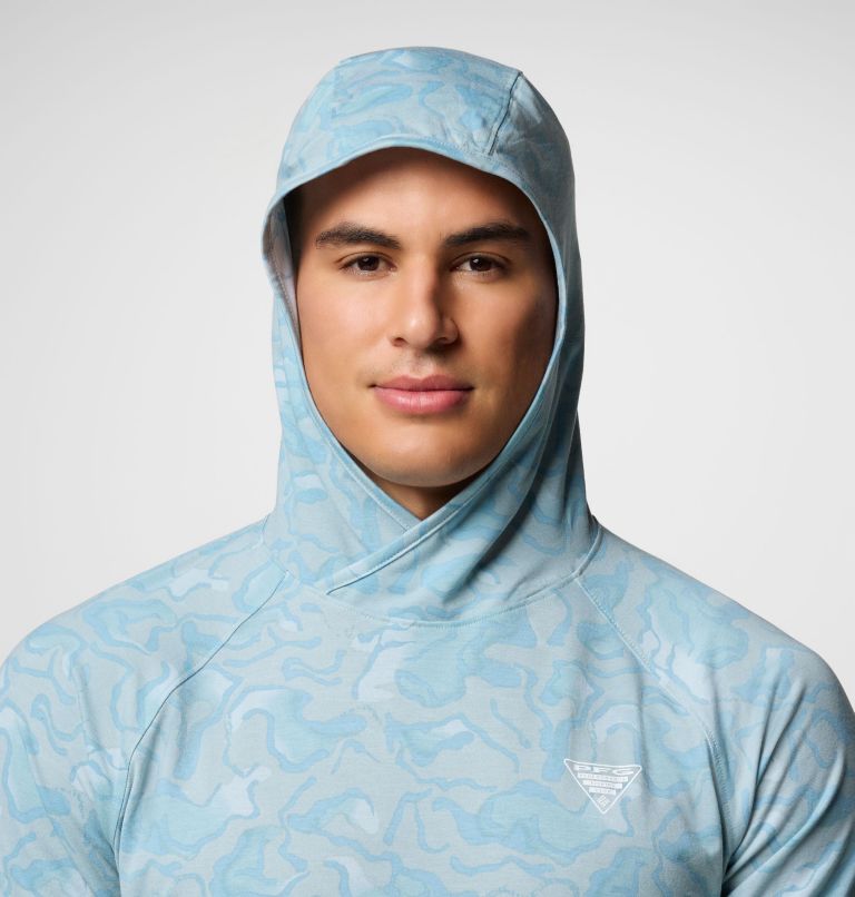 Men's PFG Uncharted Hoodie, Color: Crushed Blue Swamplands, image 5