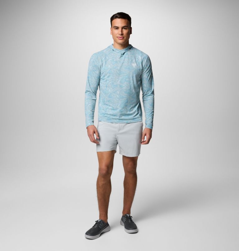 Men's PFG Uncharted Hoodie, Color: Crushed Blue Swamplands, image 2