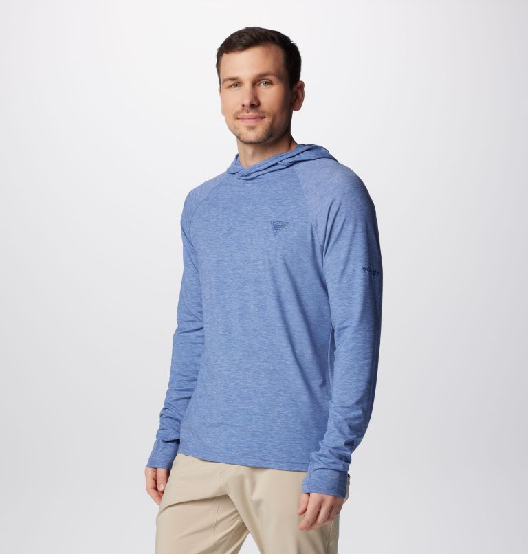 Men's PFG Uncharted Hoodie, Color: Bluebell Heather, image 4