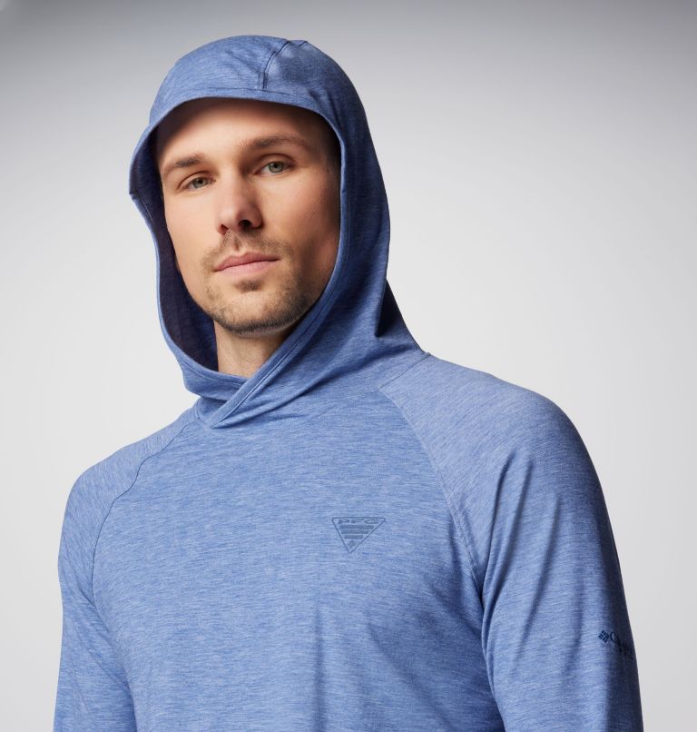 Thumbnail: Men's PFG Uncharted Hoodie, Color: Bluebell Heather, image 5