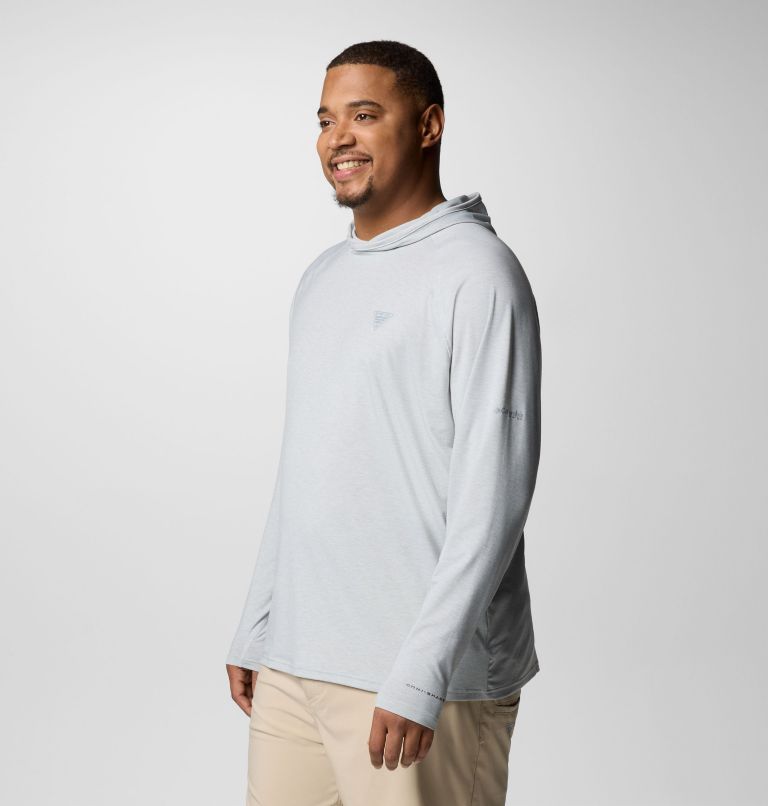 Men's PFG Uncharted Hoodie - Big, Color: Cool Grey Heather, image 3