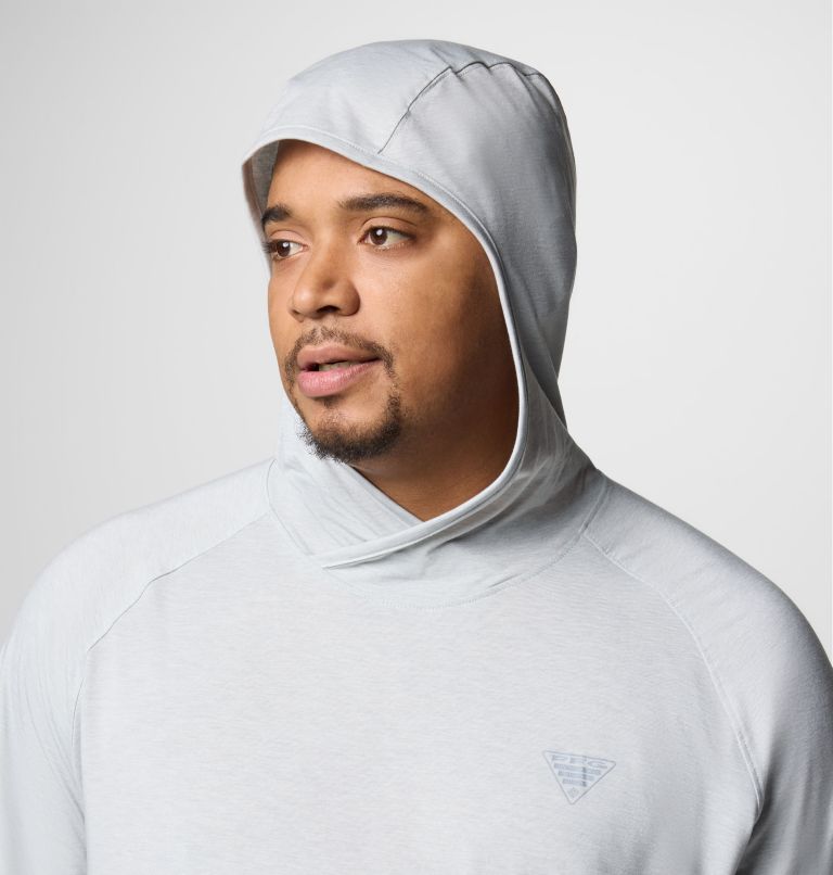 Men's PFG Uncharted Hoodie - Big, Color: Cool Grey Heather, image 4