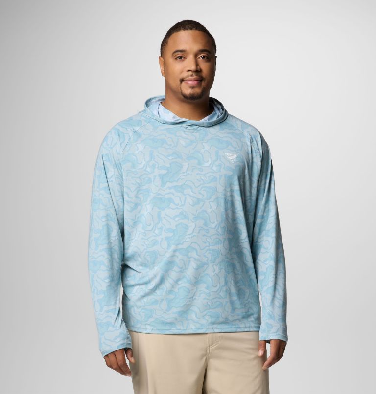 Men's PFG Uncharted Hoodie - Big, Color: Crushed Blue Swamplands, image 1