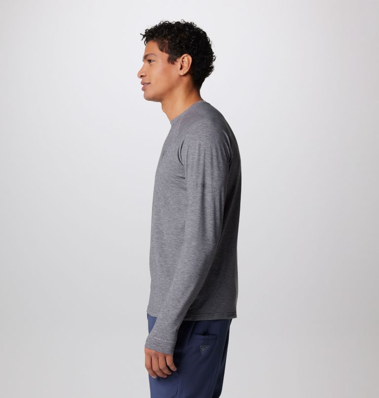 Columbia Gray Athletic Long Sleeve Shirts for Men