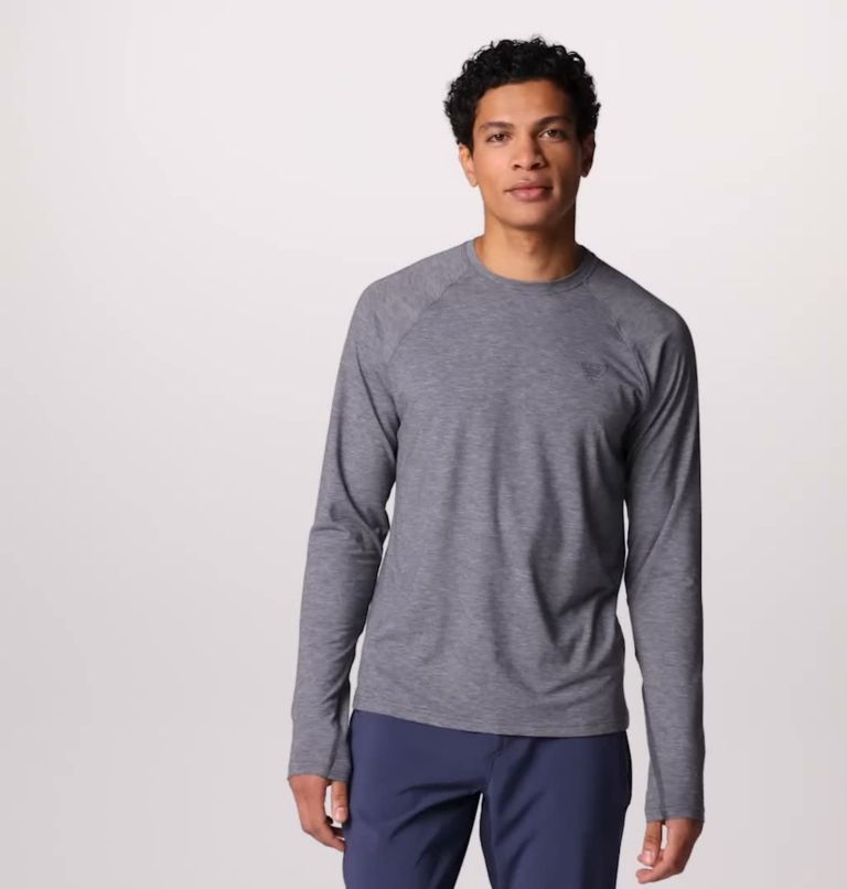 Men's PFG Uncharted Long Sleeve Shirt, Color: Shark Heather