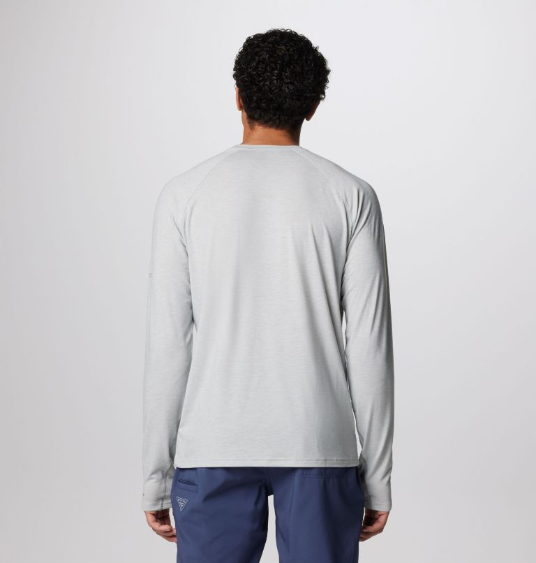 Thumbnail: Men's PFG Uncharted Long Sleeve Shirt, Color: Cool Grey Heather, image 2