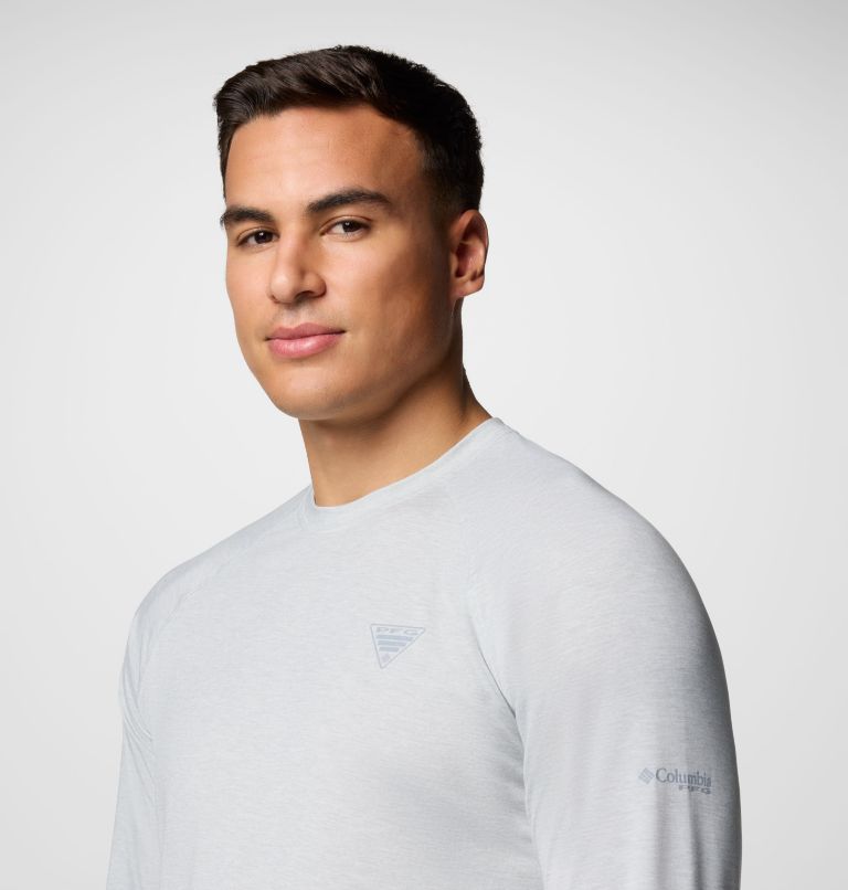 Men's PFG Uncharted Long Sleeve Shirt, Color: Cool Grey Heather, image 5
