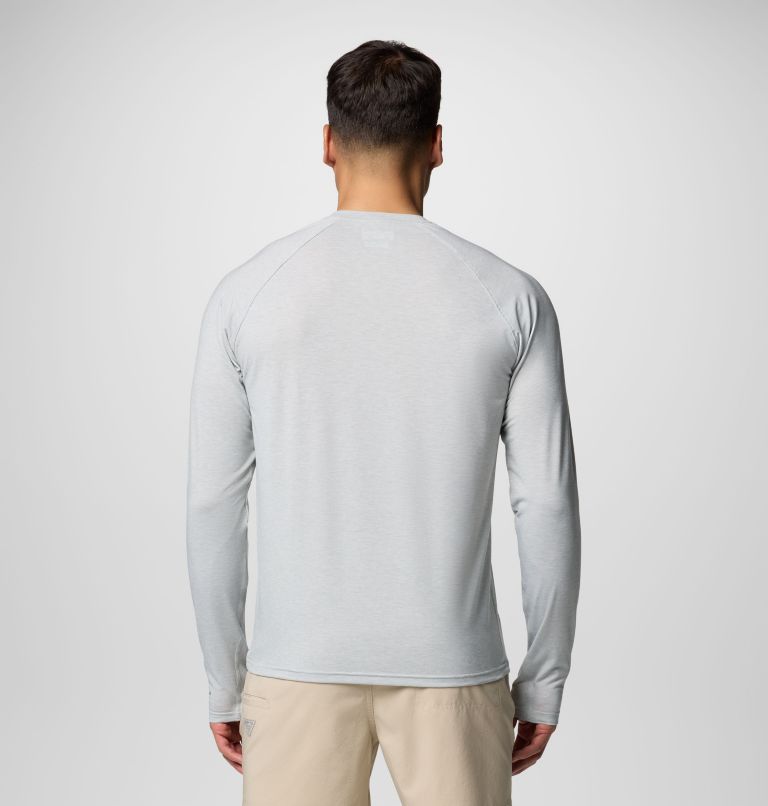 Men's PFG Uncharted Long Sleeve Shirt, Color: Cool Grey Heather, image 3