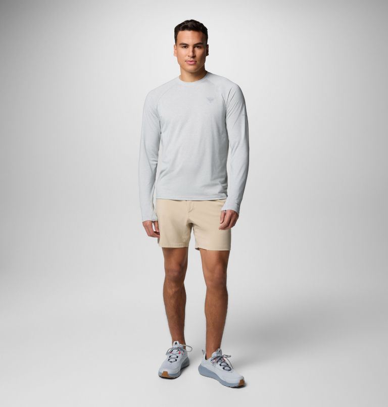 Men's PFG Uncharted Long Sleeve Shirt, Color: Cool Grey Heather, image 2