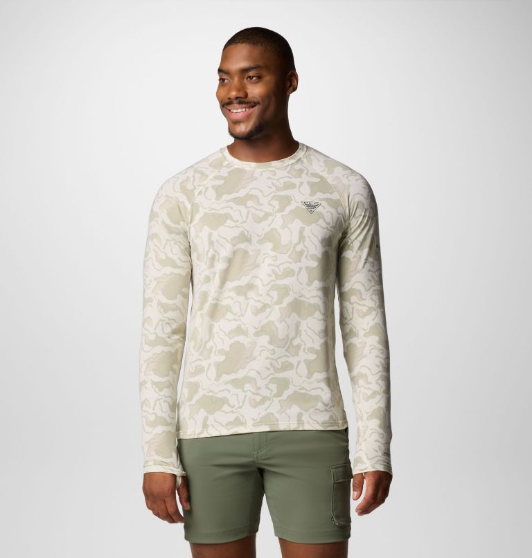 Men's PFG Uncharted Long Sleeve Shirt, Color: Stone Swamplands, image 1