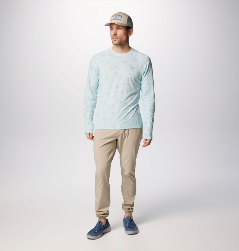 Thumbnail: Men's PFG Uncharted Long Sleeve Shirt, Color: Icy Morn Uncharted Waters, image 3