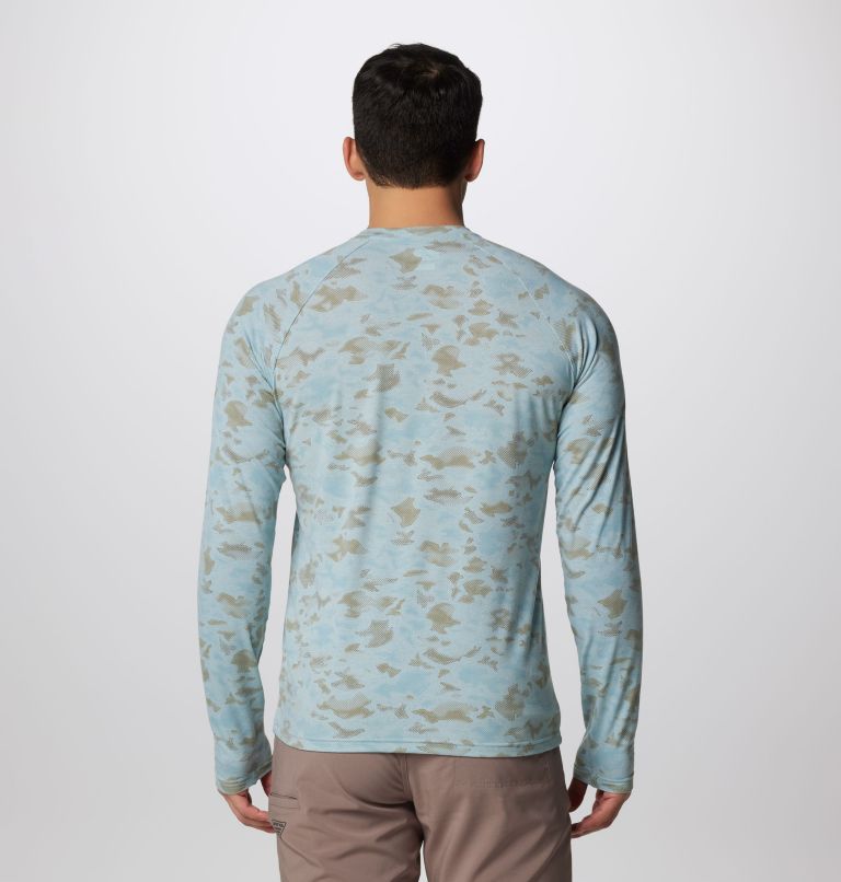 Men's PFG Uncharted Technical Long Sleeve T-Shirt, Color: Crushed Blue Uncharted Waters, image 2