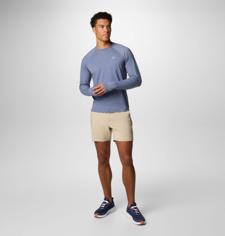 Men's PFG Uncharted Long Sleeve Shirt, Color: Nocturnal Heather, image 2
