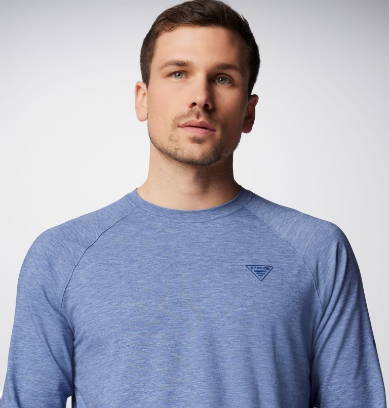 Men's PFG Uncharted Long Sleeve Shirt, Color: Bluebell Heather, image 5