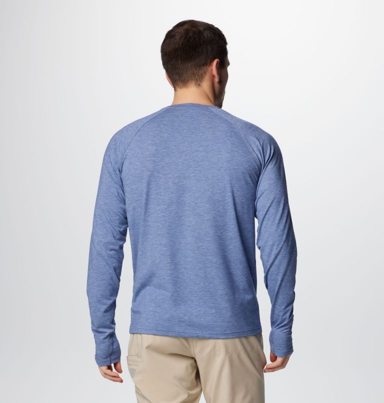 Men's PFG Uncharted Long Sleeve Shirt, Color: Bluebell Heather, image 2
