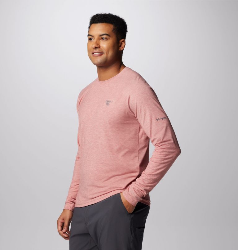 Men's PFG Uncharted Long Sleeve Shirt, Color: Sandalwood Pink Heather, image 4
