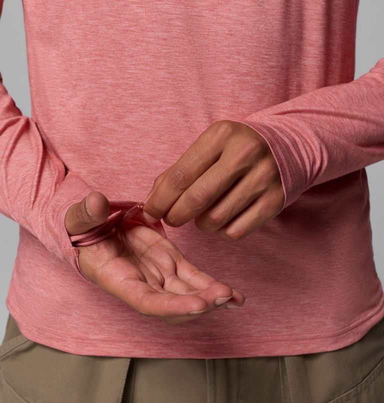 Men's PFG Uncharted Long Sleeve Shirt, Color: Rosewood Heather, image 6