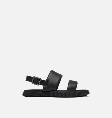 ONA Streetworks Go-To Women's Flat Sandal, Color: Black, Chalk, image 1
