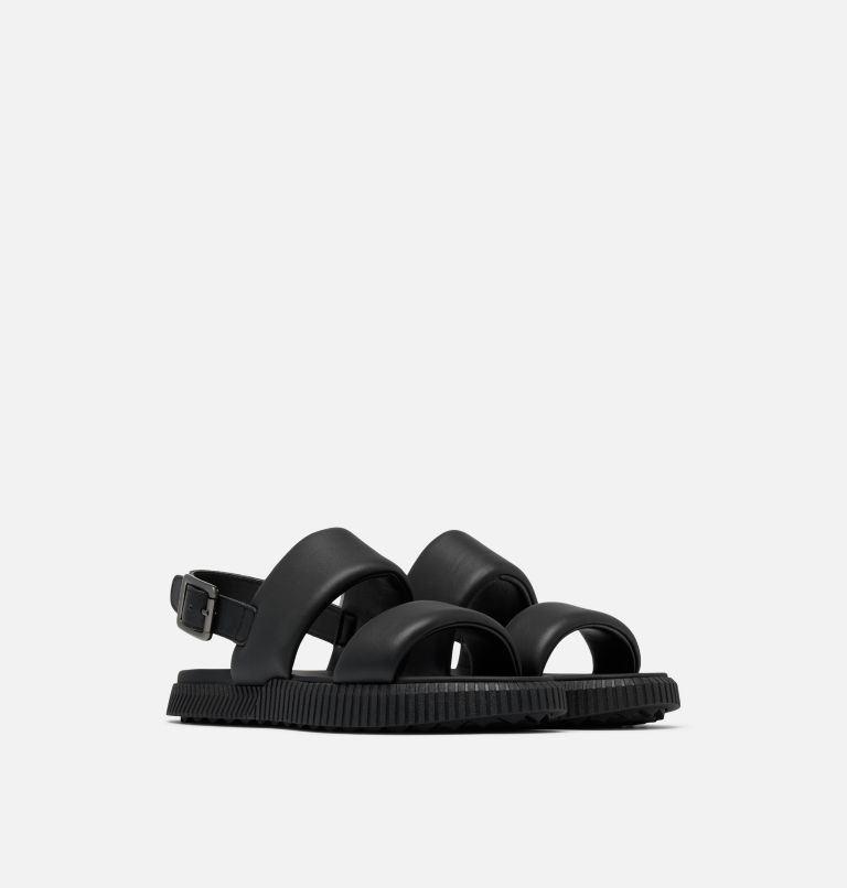 ONA� STREETWORKS GO-TO FLAT SANDAL | 010 | 10, Color: Black, Chalk, image 2
