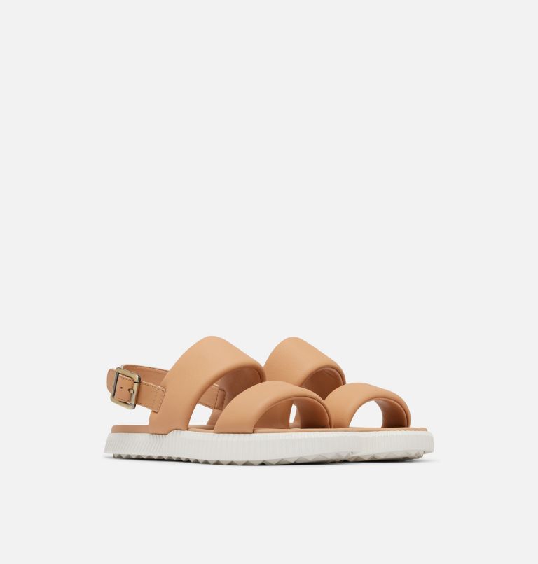 ONA Streetworks Go-To Women's Flat Sandal, Color: Honest Beige, Sea Salt, image 2