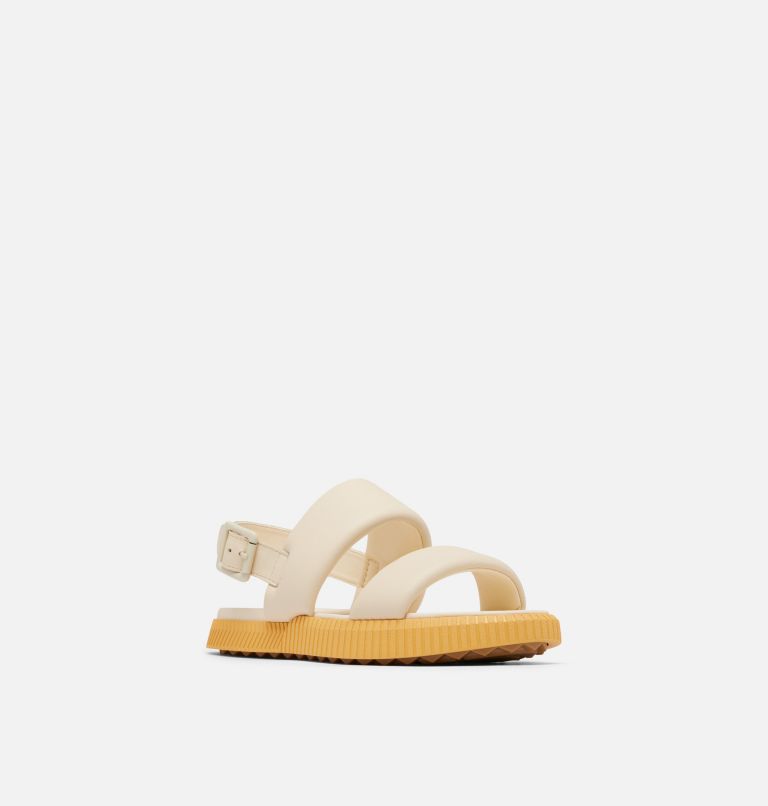 Women's ONA Streetworks Go-To Flat Sandal, Color: Honey White, Yellow Ray, image 7