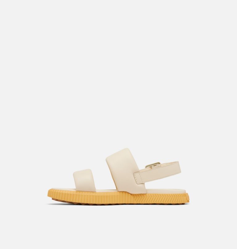 Women's ONA Streetworks Go-To Flat Sandal, Color: Honey White, Yellow Ray, image 4