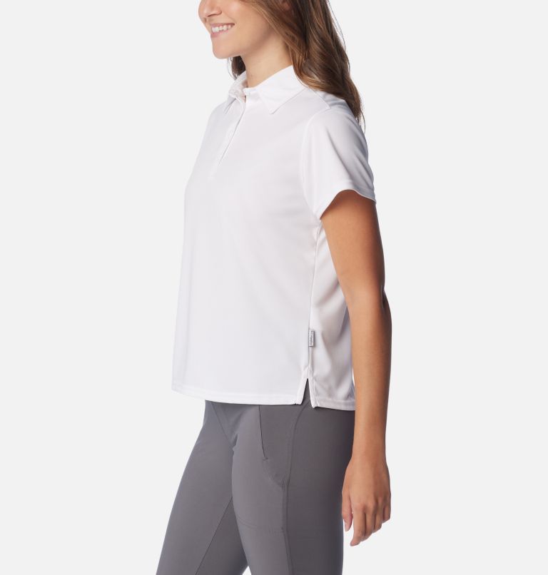 Women's PFG Tidal Tee Short Sleeve Polo, Color: White, image 3