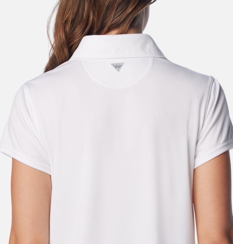 Women's PFG Tidal Tee Short Sleeve Polo, Color: White, image 5