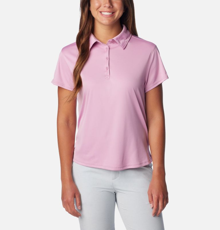 Columbia Women's PFG Tidal Tee Short Sleeve Polo - S - Pink