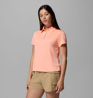Women's PFG Tidal Tee Short Sleeve Polo, Color: Tiki Pink, image 27