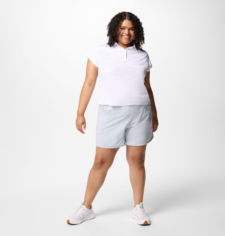 Women's PFG Tidal Tee Short Sleeve Polo - Plus Size, Color: White, image 6