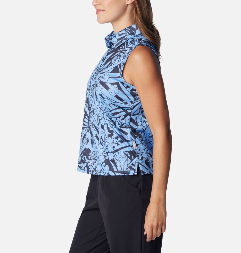 Polo sans manches PFG Super Tidal Tee pour femme, Color: Nocturnal Tropictones, image 3