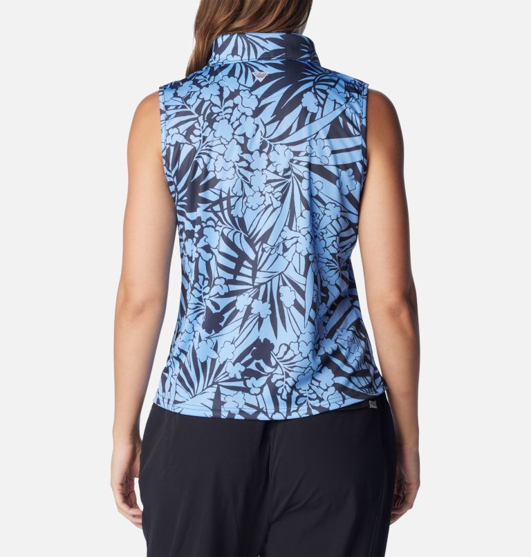 Polo sans manches PFG Super Tidal Tee pour femme, Color: Nocturnal Tropictones, image 2