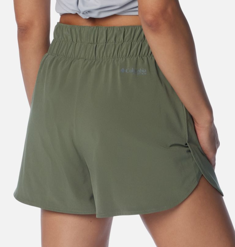 Women's PFG Tidal Light Lined Shorts, Color: Cypress, Peach Fizz, image 5