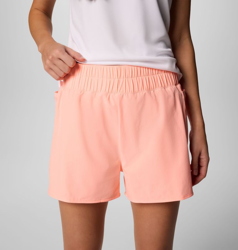 Women’s PFG Tidal Light Lined Shorts, Color: Tiki Pink, Cirrus Grey, image 4